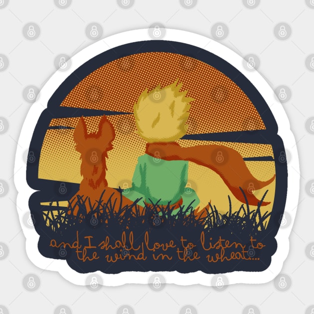 The prince and the fox Sticker by Potaaties